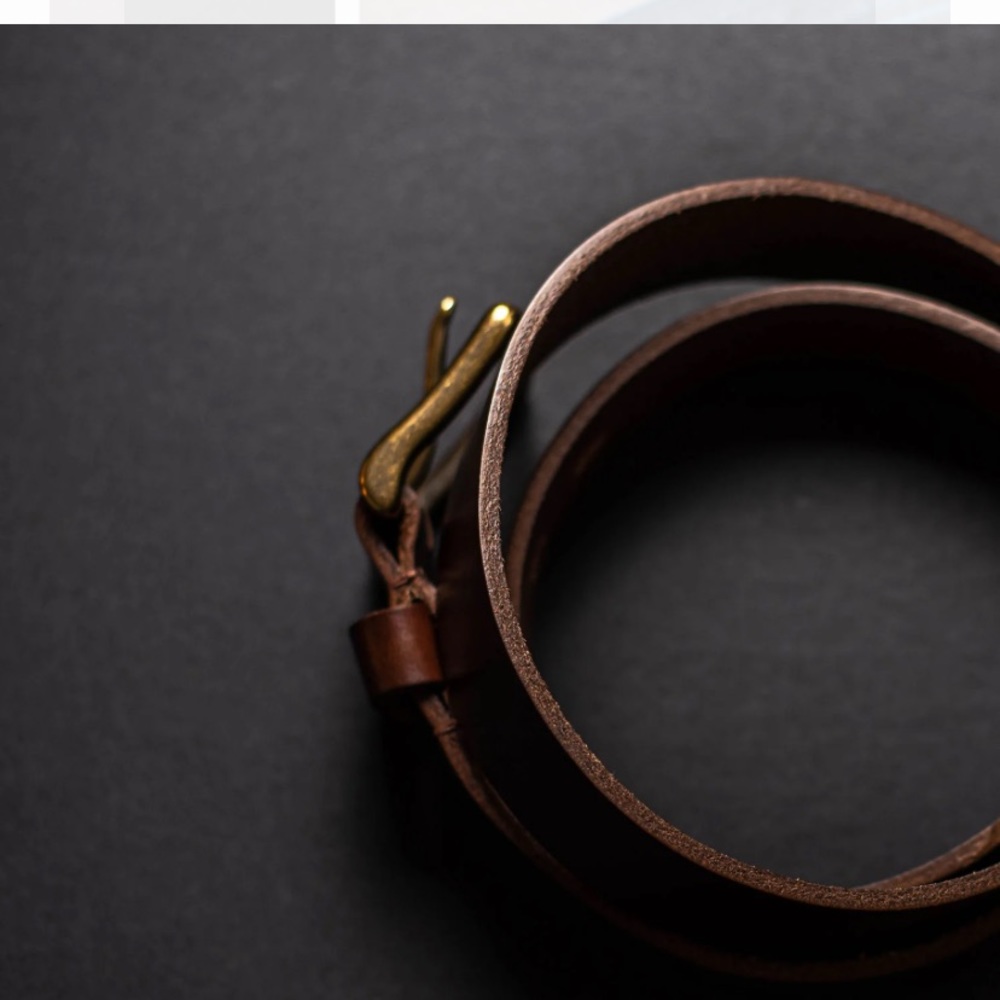 Ashland Horween Real Brown Leather Belt OS - Picture 11 of 13